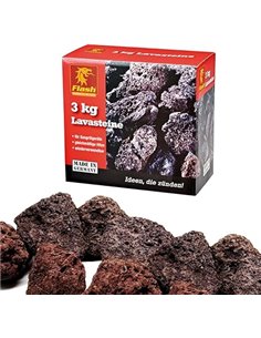 Flash 57423 – Piedras de lava para barbacoa (paquete de 3 kg) reutilizables, lavables, duraderas | Distribuyen el calor de forma