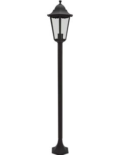 Smartwares 10.009.16 Farol clásico, aluminio/cristal, Negro, 1.25 m