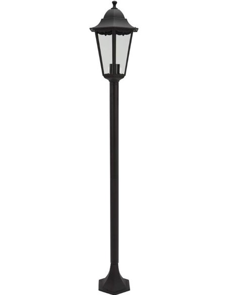 Smartwares 10.009.16 Farol clásico, aluminio/cristal, Negro, 1.25 m