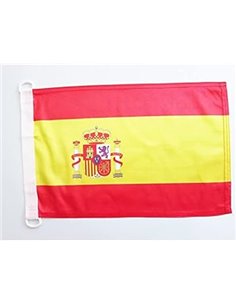 AZ FLAG Bandera Nautica de España 45x30 cm - Pabellón de Conveniencia Española 30 x 45 Cm, Bandera de Barco con anillas