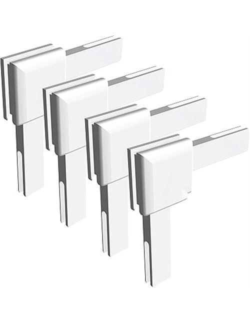 Windhager Juego de Conectores de Esquina para mosquitera, Marco Tensor para Ventanas y Puertas de plástico, Color Blanco, 03534