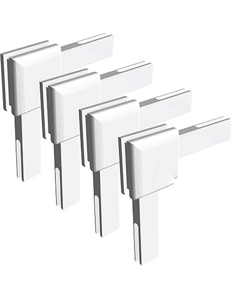 Windhager Juego de Conectores de Esquina para mosquitera, Marco Tensor para Ventanas y Puertas de plástico, Color Blanco, 03534