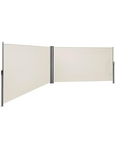 SONGMICS 2 x 6 m, Alto x Largo, Toldo Lateral para Balcón, Patio, Terraza y Jardín, Montaje en el Suelo, Protección de Privacida