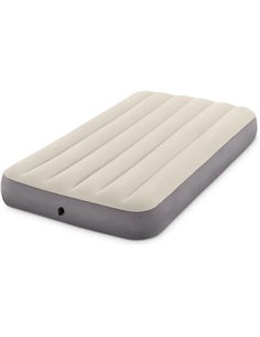 Intex 6410 Dura-Beam Standard Single High - Colchón hinchable, Tecnología Fiber-Tech, Multicolor, 99 x 191 x 25 cm