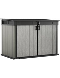 Keter Grande Store- Cobertizo de jardín exterior, 2020L, Color gris, tecnología Duotech paredes aptas para pintar, 109.3x132.5x1