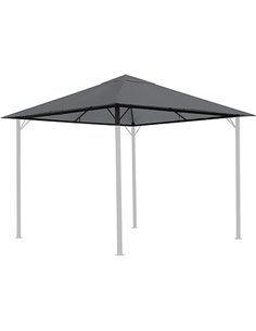 Quick Star Techo de Repuesto para Gazebo de jardín 3x3m Gris