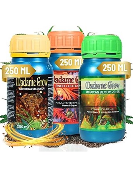 MADAME GROW fertilizante 420 plantas verdes - abono plantas verdes - abono liquido para plantas - fertilizante crecimiento unive