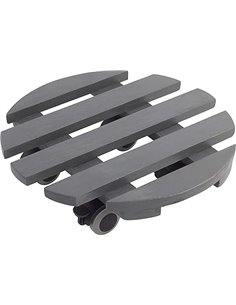 Metafranc 825200 - Rodillo para Plantas (diámetro de 300 mm, Capacidad de Carga de 60 kg, Placa de Pino, Ruedas de TPE con 2 Cie