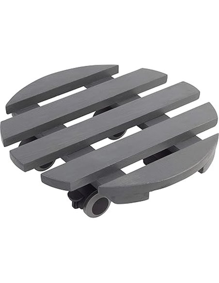 Metafranc 825200 - Rodillo para Plantas (diámetro de 300 mm, Capacidad de Carga de 60 kg, Placa de Pino, Ruedas de TPE con 2 Cie