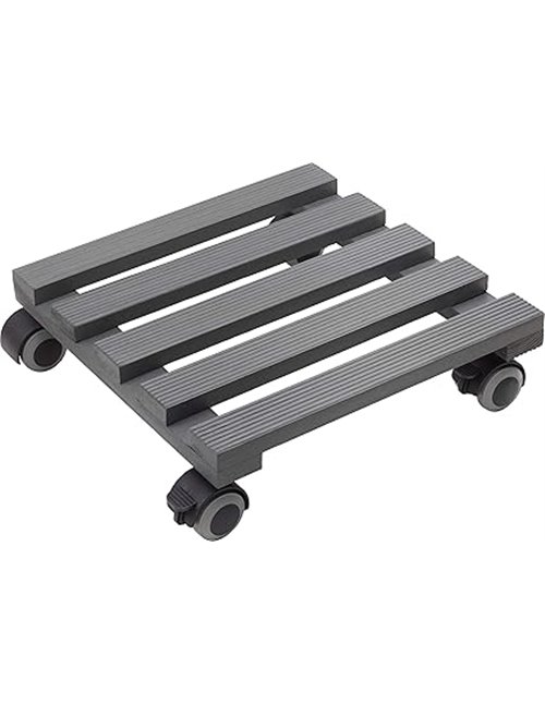 Metafranc 825300 - Rodillo para Plantas (300 x 300 mm, Capacidad de Carga de 60 kg, Placa de Pino estriada, Color Gris (Estriado