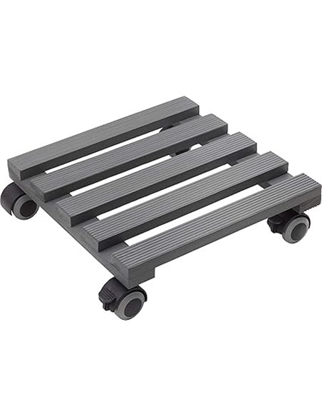 Metafranc 825300 - Rodillo para Plantas (300 x 300 mm, Capacidad de Carga de 60 kg, Placa de Pino estriada, Color Gris (Estriado