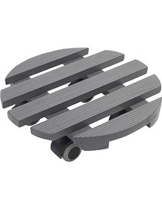 Metafranc 825240 - Rodillo para Plantas (diámetro de 300 mm, Capacidad de Carga de 60 kg, Placa de Pino estriada, Ruedas TPE con