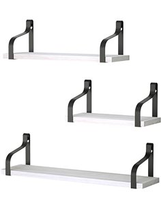 Love-KANKEI Baldas Madera Flotantes - Juego de 3 Estantes en Forma de U para Colgar en Pared - Para Cocina, Habitación de los Ni