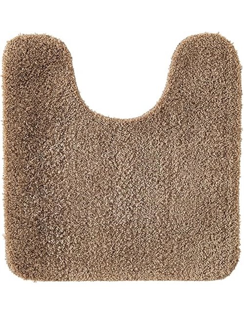 MIULEE 1 Pieza Alfombra de Forma de U Pelusa Rizada Suave Antipolvo Antideslizante Absorbente Alfombra Lavable para Baño 45 x 45