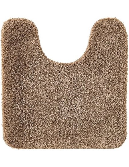 MIULEE 1 Pieza Alfombra de Forma de U Pelusa Rizada Suave Antipolvo Antideslizante Absorbente Alfombra Lavable para Baño 45 x 45
