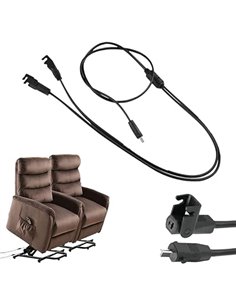 Cable de Repuesto para Sillón, Cable Sofa reclinable Cable Divisor en Y Cable Divisor de 2 Polos Sillón Reclinable Cable de Repu