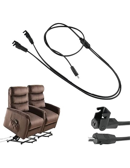 Cable de Repuesto para Sillón, Cable Sofa reclinable Cable Divisor en Y Cable Divisor de 2 Polos Sillón Reclinable Cable de Repu