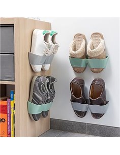 InnovaGoods® Zapateros Adhesivos Shohold, Pack de 4 Uds, Prácticos y Funcionales, Ideal para Organizar Zapatos y Ahorrar Espacio