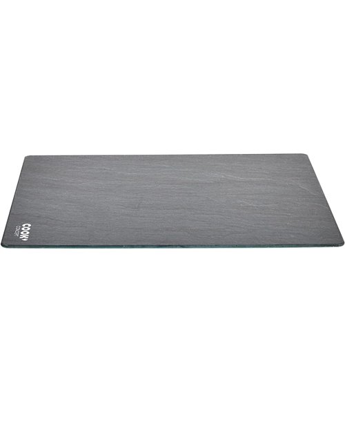 COOK CONCEPT - KD3349 Tabla de Cortar Rectangular de Vidrio Templado - Efecto Pizarra - Diseño Elegante para Cocina - Dimensione