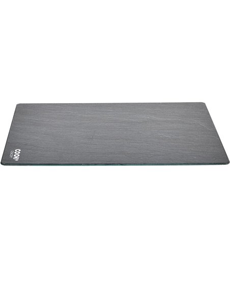 COOK CONCEPT - KD3349 Tabla de Cortar Rectangular de Vidrio Templado - Efecto Pizarra - Diseño Elegante para Cocina - Dimensione