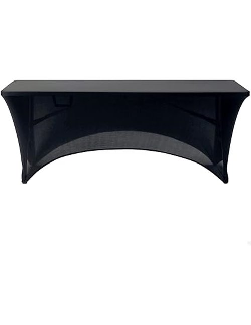 Aktive 61548 - Funda mesa jardín impermeable negra, Funda mueble jardín resistente con sujeción de refuerzo, Protector mesa elás