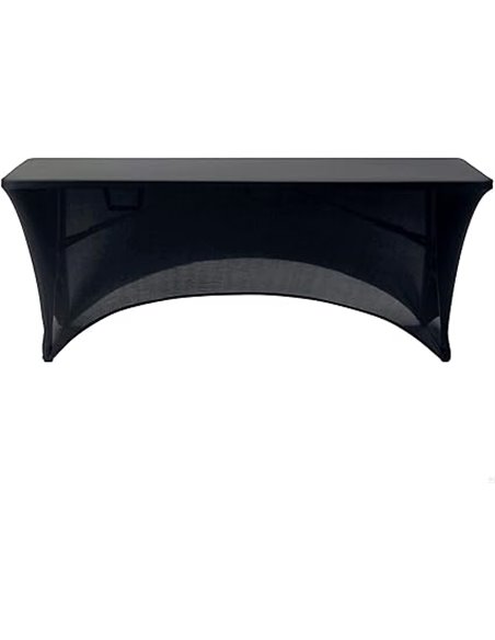 Aktive 61548 - Funda mesa jardín impermeable negra, Funda mueble jardín resistente con sujeción de refuerzo, Protector mesa elás