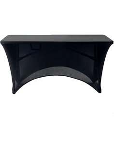 Aktive 61545 - Funda mesa jardín impermeable negra, Protector mesa elástico 120x61x76cm, Funda mueble jardín resistente con suje