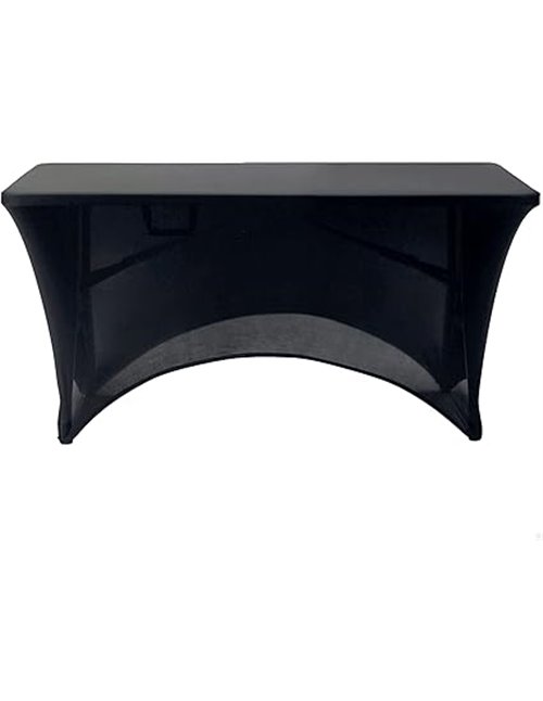 Aktive 61545 - Funda mesa jardín impermeable negra, Protector mesa elástico 120x61x76cm, Funda mueble jardín resistente con suje