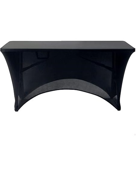 Aktive 61545 - Funda mesa jardín impermeable negra, Protector mesa elástico 120x61x76cm, Funda mueble jardín resistente con suje