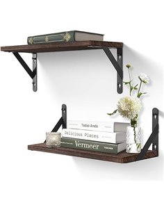 Uten Estantes Pared, Juego de 2 Flotantes Baldas Pared de Madera de 42 cm, Carga Máxima 30 kg, Adecuado para Dormitorio, Sala de