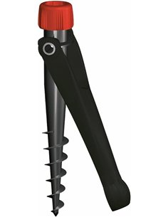 Krinner Vario Drill - Soporte para sombrilla, Color Negro, para Playa, Tierra, Prado, jardín, Ocio y Camping, Fabricado en Alema