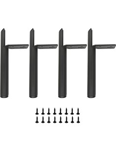 Patas para muebles de 13 cm, metal negro, patas de mesa de metal, capacidad de carga de hasta 800 kg, adecuadas para sofá, mesa 