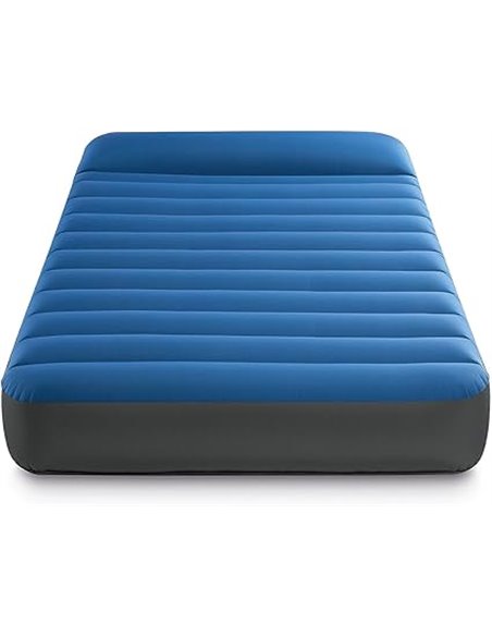 Intex, Colchón Hinchable Individual, Camping Mattress, 99x191 cm, Fiber-Tech, Material TPU, Ligero, cómodo y Estable, Hinchador 