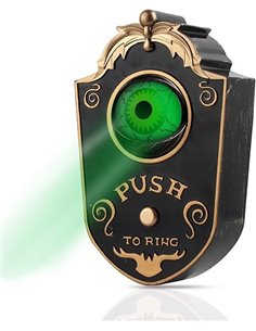 Decoración de Timbre de Halloween,Timbre de Halloween con un Solo Ojo,Timbre Animado de un Ojo con Sonidos Espeluznantes, Decora