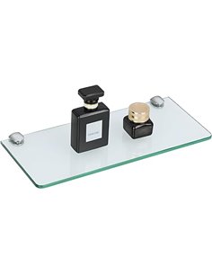 SAYAYO Estanteria Baño Pared Estante Ducha Cristal 30cm con Estante Vidrio Rectangular Transparente Estanteria Ducha Organizador