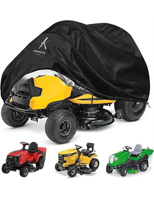 Funda para Tractor Cortacsped Impermeable,Cubierta Protectora Tractor de Jardín Anti Viento,Cover Tractor Cortacsped con Cordón,