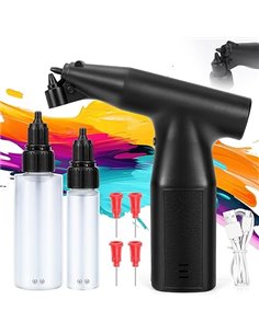 Pistola de pintura eléctrica para reparación de pintura de coche, 5 mm de ancho de pulverización de colores finos, mini pistola 