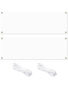 2 Juegos Pancarta Blanca 180x60cm, Personalizadas Banner Blanca, Pancarta en Blanco para Bricolaje Actividades, Pancartas de Lon