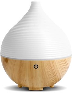 AiQInu Difusor de Aromas 160ml, Humidificador Ultrasónico,Apagado Automático, Difusor de Aceites Esenciales,7 Colores LED, Funci
