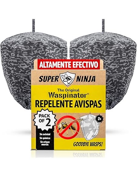 Ahuyentador de Avispas - 2 Pack, Repelente Natural para Colgar en Jardín y Patio, Señuelo de Nido Impermeable y Resistente a Tod