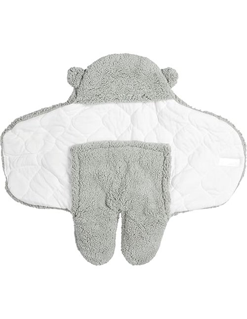 TOM ET ZOE, PU0001, Chancelière Polaire Ourson 0-6 Mois, Confort Optimal, Design Ludique, Pratique et Polyvalente, Idéale pour S