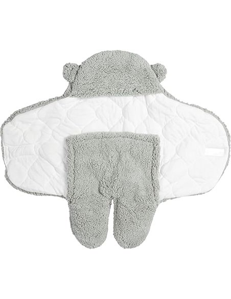 TOM ET ZOE, PU0001, Chancelière Polaire Ourson 0-6 Mois, Confort Optimal, Design Ludique, Pratique et Polyvalente, Idéale pour S