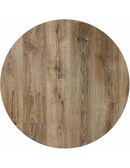 Alfombra Redonda de Vinilo Imitación Madera - Elegancia y Durabilidad para Decoración de Interiores