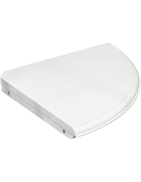 Anika Estante esquinero flotante / Estante de pared fácil de montar/acabado MDF blanco con accesorios incluidos (28,5 cm x 28,5 