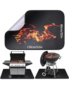 Esterilla para barbacoa – Esterilla resistente de grado antiadherente para barbacoas al aire libre, 80 x 130 cm, para barbacoa a