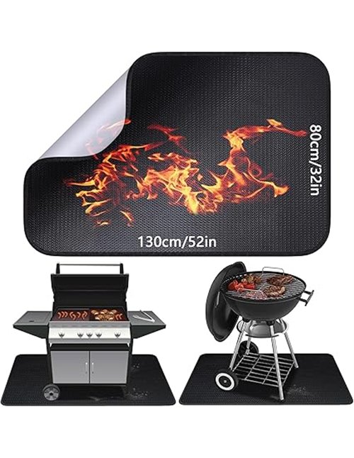 Esterilla para barbacoa – Esterilla resistente de grado antiadherente para barbacoas al aire libre, 80 x 130 cm, para barbacoa a