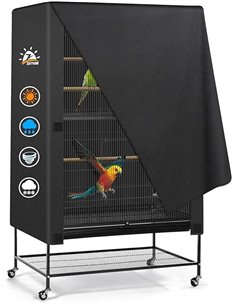 Zettum Funda para Jaula de Pájaros – Funda de Tela 600D para la Noche, Resistente e Impermeable, Accesorio Antidecoloración para