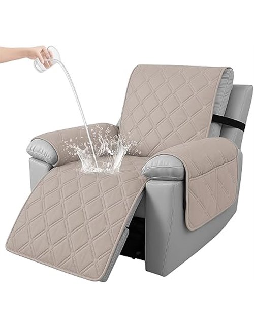 Ystyle Funda Sillon Relax Reclinable 1 Plaza, Funda Butaca Reclinable Impermeable con Banda Elástica, Antimanchas y Antiarañazos