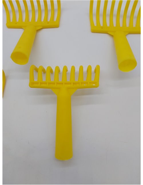 acquaverde Rastrelli - Peine de oliva (5 unidades, 9 dientes, orificio para mango de plástico)