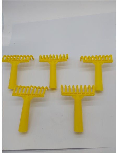 acquaverde Rastrelli - Peine de oliva (5 unidades, 9 dientes, orificio para mango de plástico)